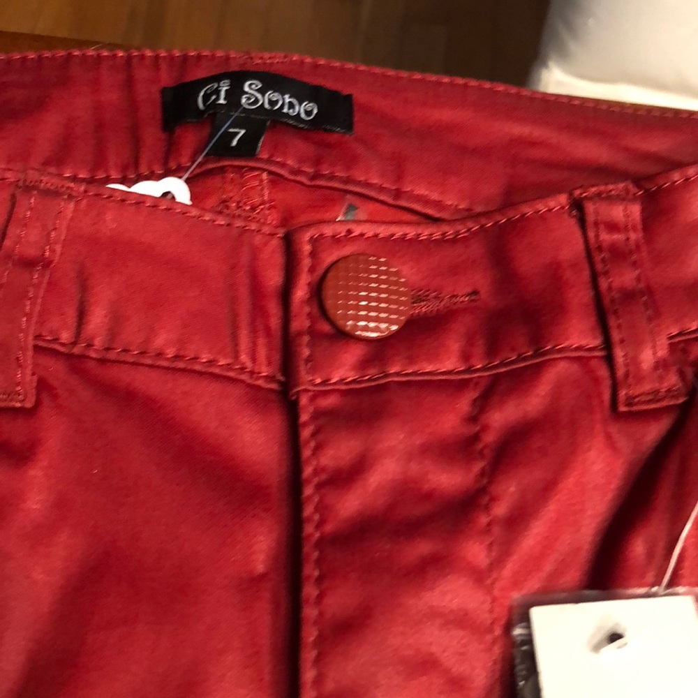 NWT Girls Red CI SONO Size 7 Pants